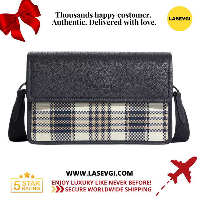 COACH Turner Flap Crossbody In Garden Plaid- C8186