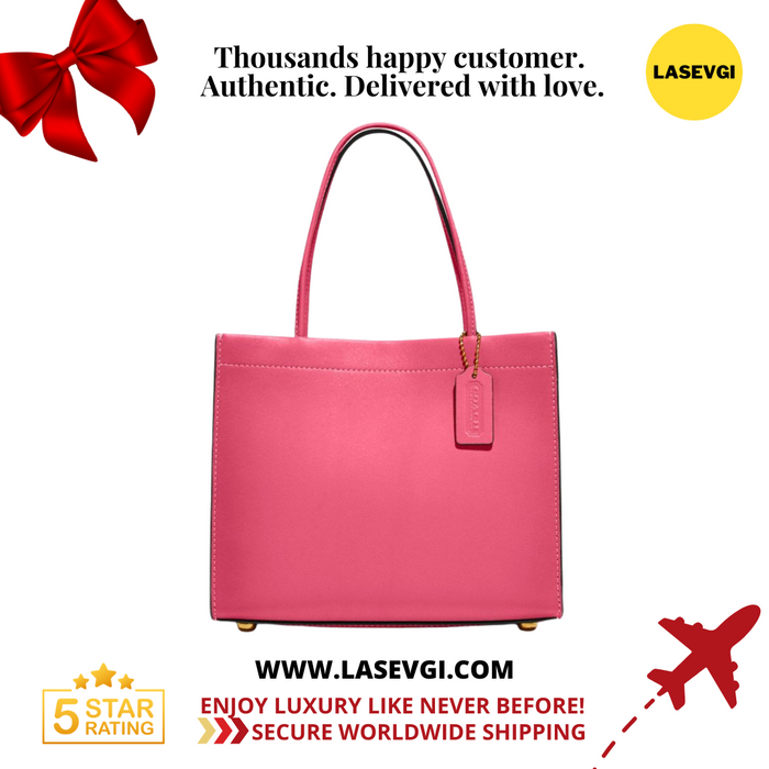 COACH Cashin Carry Tote 22-Petunia(Pink)