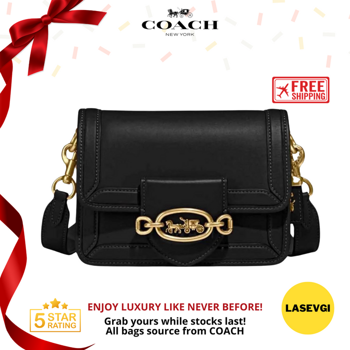 COACH Hero Shoulder Bag in black C8449