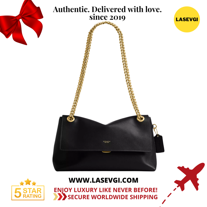 COACH Chelsea Shoulder Bag 30 with Chain Black CDS61