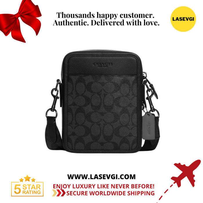 COACH Sullivan Crossbody in Signature Canvas Charcoal Black - CC009