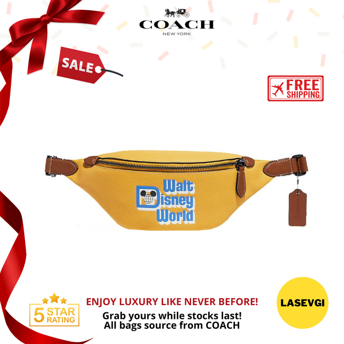 COACH Disney X Coach Charter Belt Bag 7 With Walt Disney World Motif - Honeycomb C8509