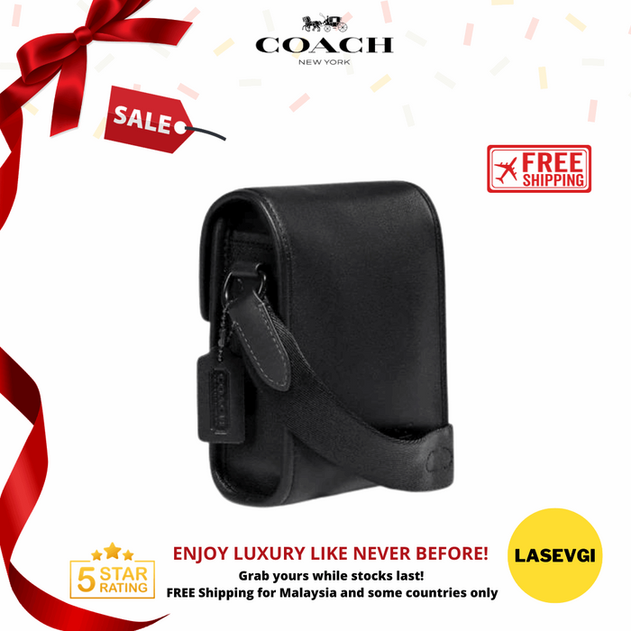 COACH Charter North/South Crossbody with Hybrid Pouch in Full Black
