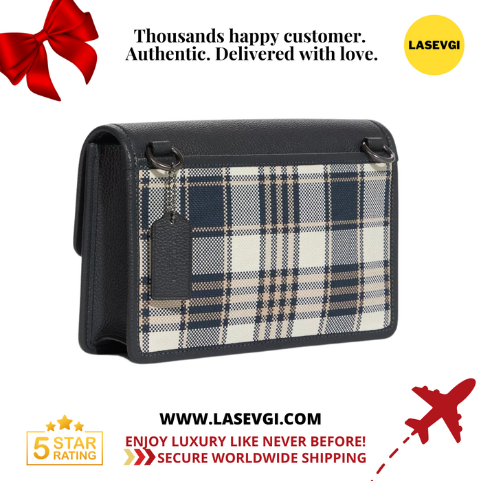 COACH Turner Flap Crossbody In Garden Plaid- C8186