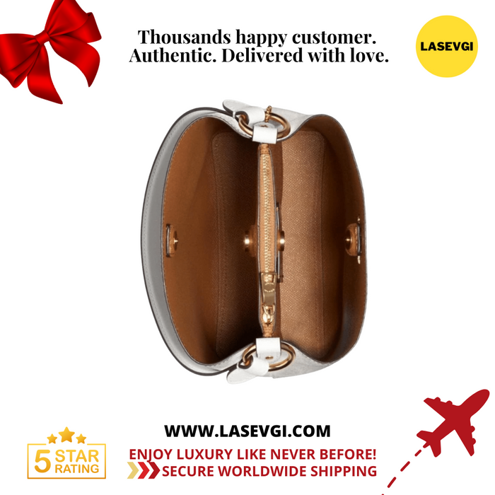 COACH Small Town Bucket Bag in Signature Canvas White/Chalk