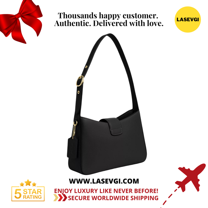 COACH Eliza Shoulder Bag in Gold/Black - CR533