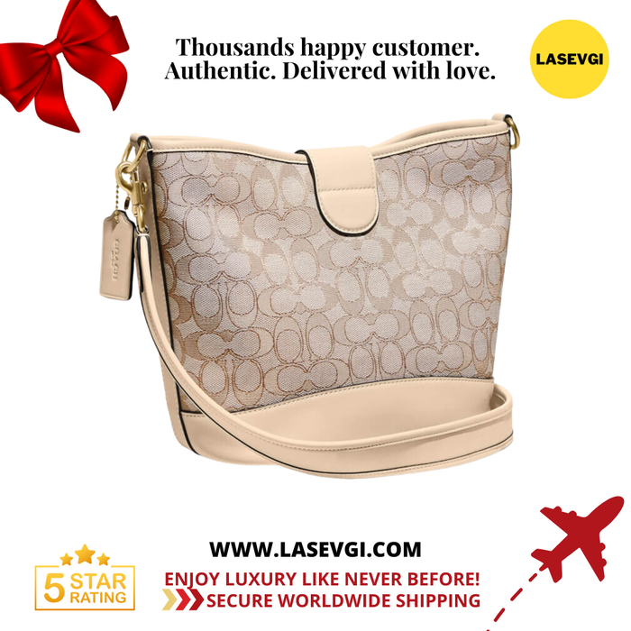 COACH Tali Bucket Bag in Signature Jacquard Chalk