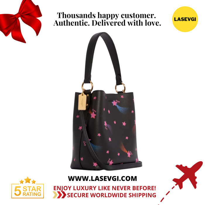 COACH Small Town Bucket Bag With Disco Star Print
