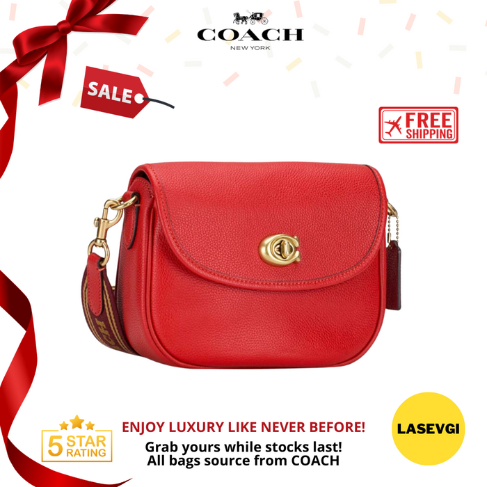 COACH Willow Saddle in Red - CA094