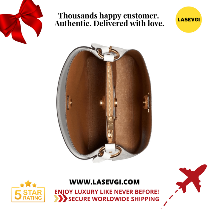 COACH Town Bucket Bag in Signature White