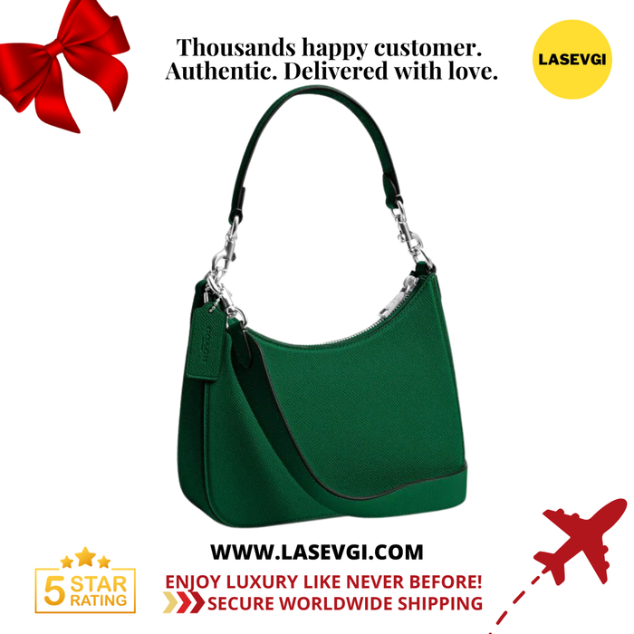 COACH Hobo Crossbody With Signature Canvas in Green - CJ842