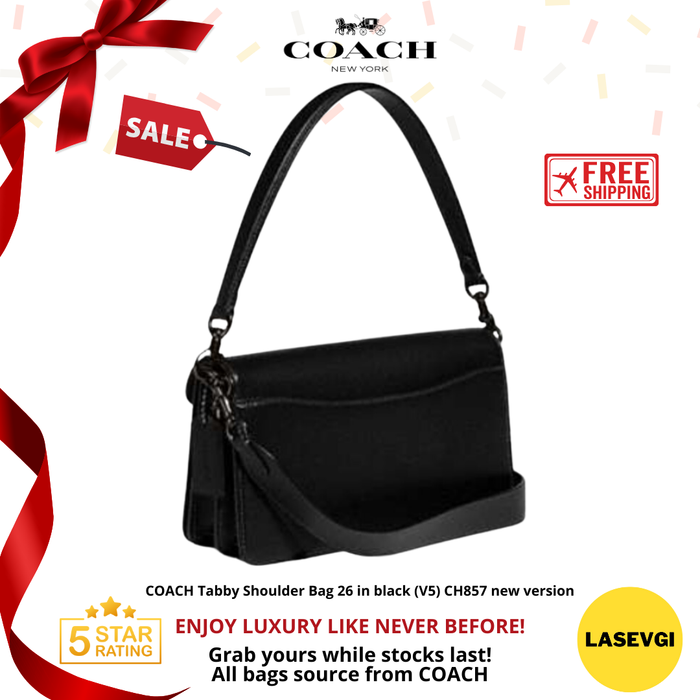 COACH Tabby Shoulder Bag 26 in black (V5) CH857 new version