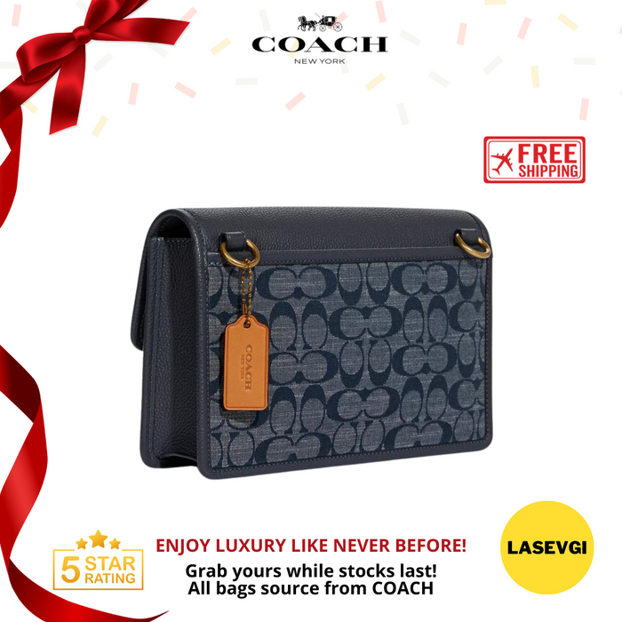 COACH Turner Flap Crossbody In Signature Chambray - C8185