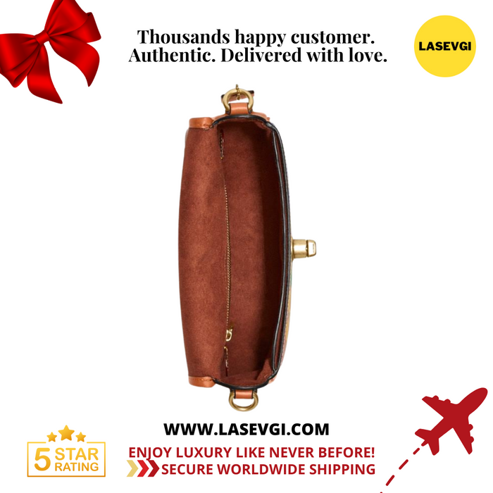 COACH Willow Saddle Bag In Rainbow Signature Canvas CA101