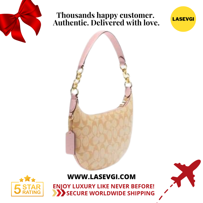 Coach Payton Hobo in Signature Canvas Light Pink - CE620