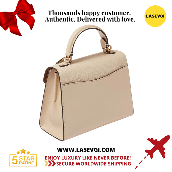 COACH Tabby Top Handle 20 Bag in Pebble Leather Chalk C0773 — www