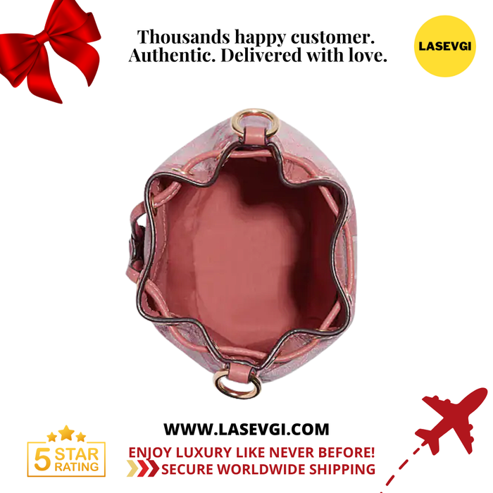 COACH Mini Dempsey Bucket Bag In Signature Jacquard With Stripe And Coach Patch-Pink C8322