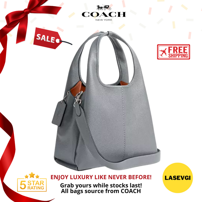 COACH Lana Shoulder Bag 23 in Grey Blue CM545