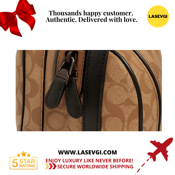 COACH Gotham Duffle 24 in Signature Light Brown CA186