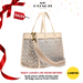 Coach Field Tote 30 In Signature Jacquard Brass/Stone Ivory C3282-www.lasevgi.com