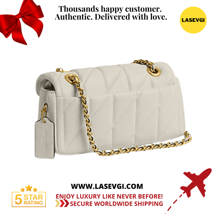 COACH Tabby Shoulder Bag 26 with Quilting in Chalk