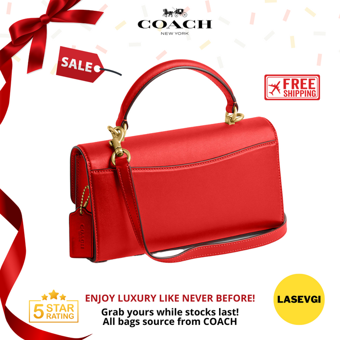 COACH Harlow Top Handle Bag in Sport Red CM701