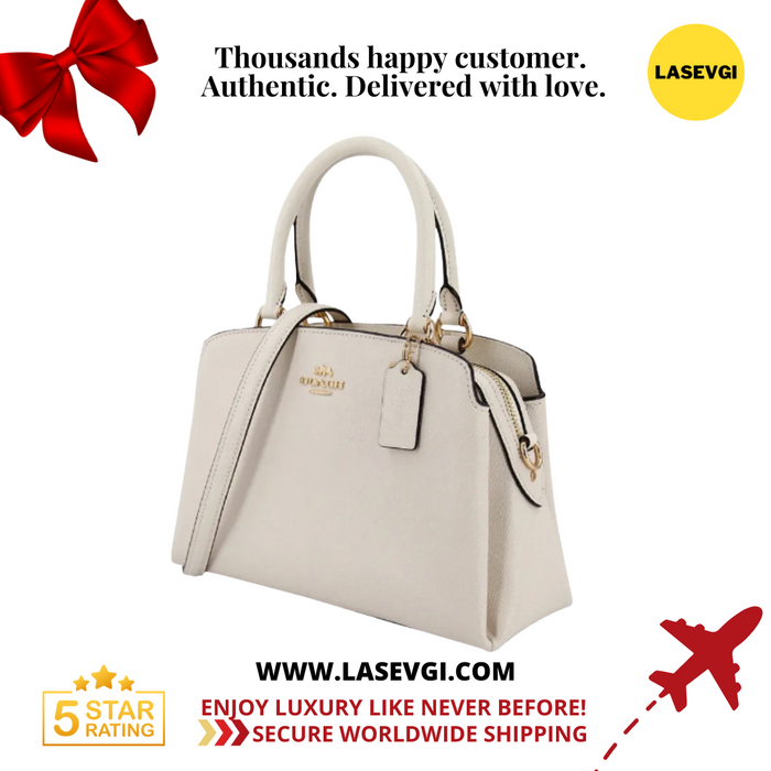 COACH Mini Lillie Carryall Bag in White/Chalk