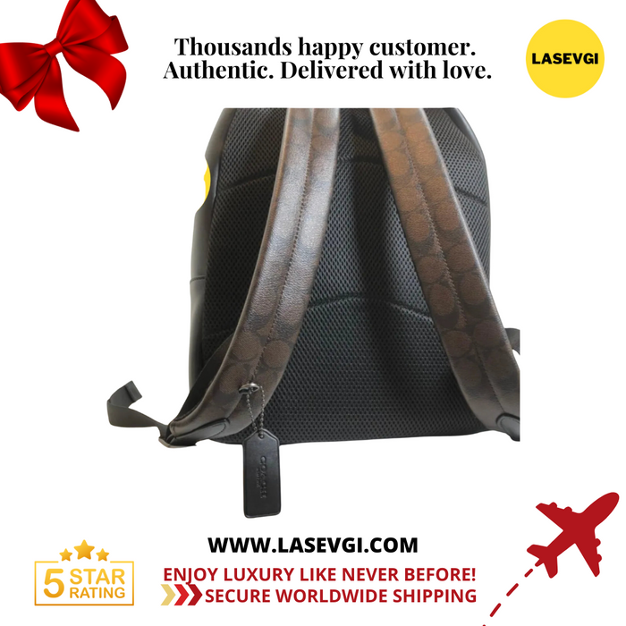COACH Houston Backpack Signature Canvas in Brown 72483 —