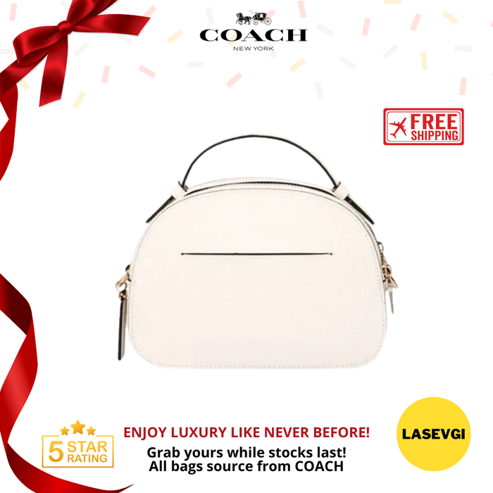 COACH Serena Satchel Crossgrain Leather in White 1589