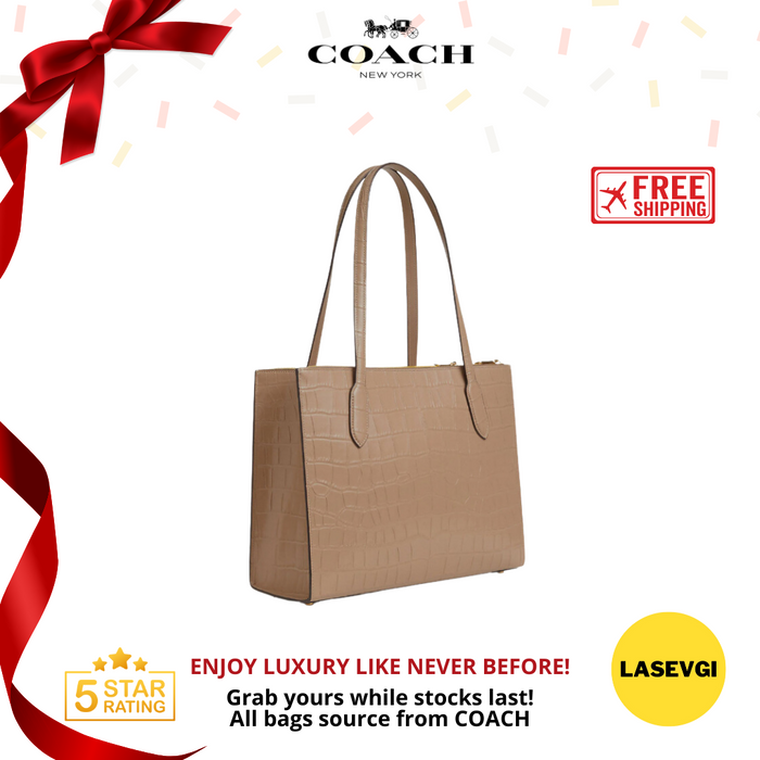 COACH Nina Carryall In Gold/Taupe CL654