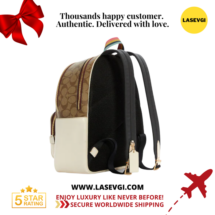 COACH X Peanuts Court Backpack In Signature Canvas With Varsity Patches C4115