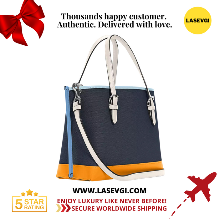 COACH Mollie Tote 25 in Colorblock Navy