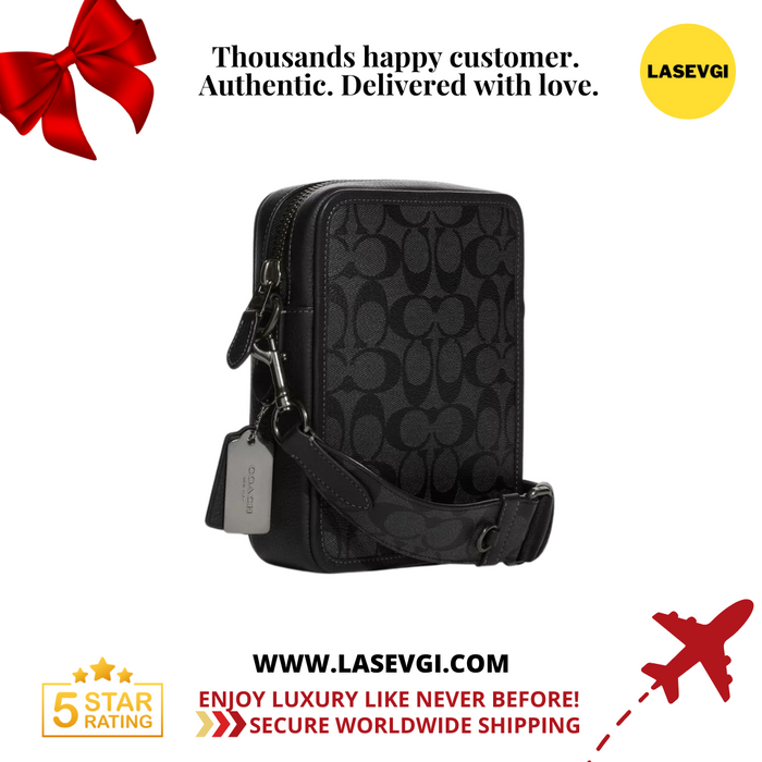 COACH Sullivan Crossbody in Signature Canvas Charcoal Black - CC009