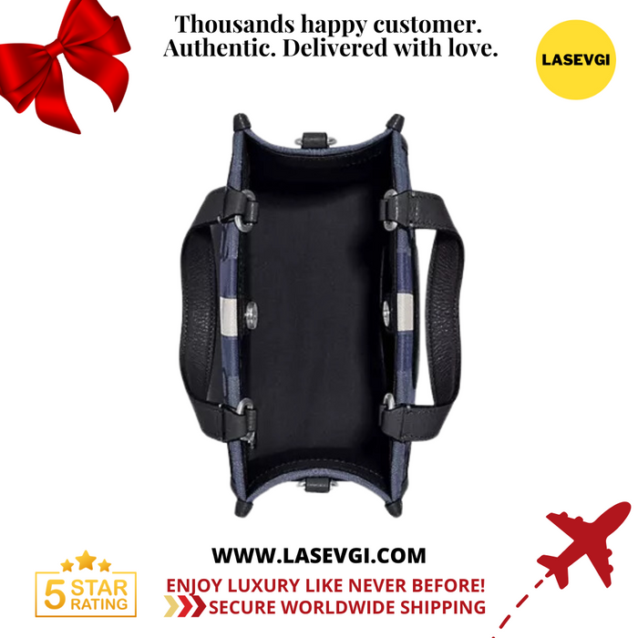 COACH Dempsey Tote 22 In Signature Jacquard With Coach Patch Chambray/Denim Multi