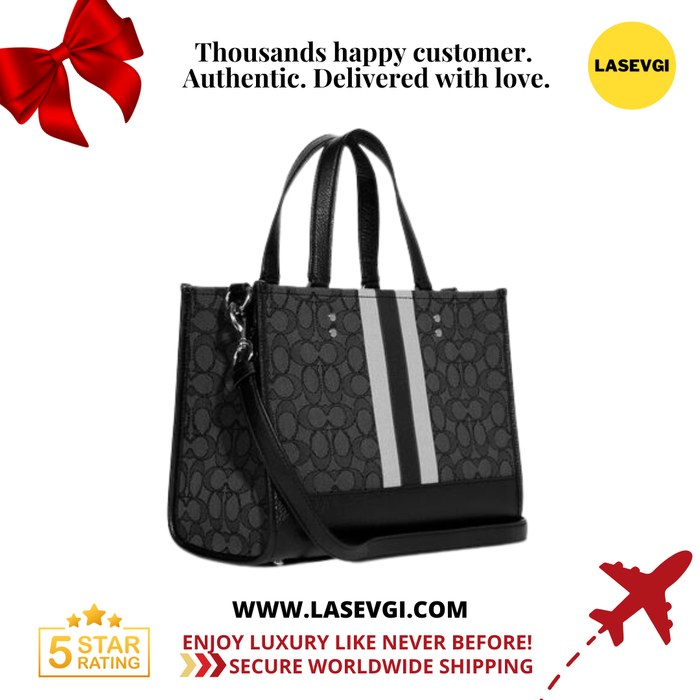 Coach Dempsey Carryall in signature jacquard with stripe and coach patch smoke multi 4113
