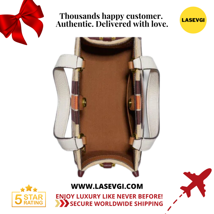 COACH Dempsey Tote 22 In Signature Jacquard - Wine Multi