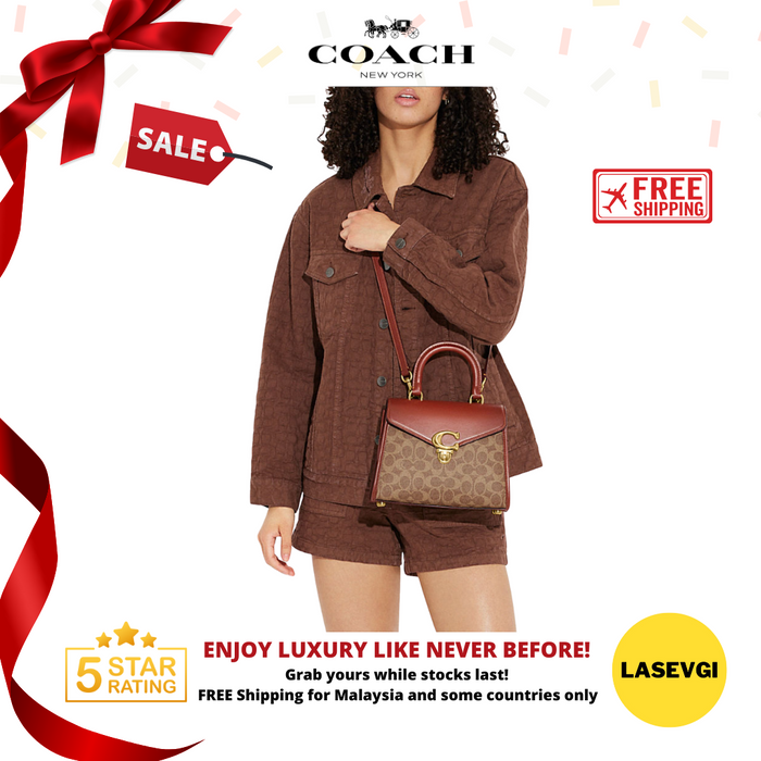 COACH Sammy Top Handle Bag in Signature Canvas CH724