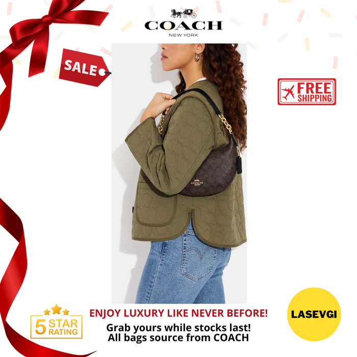 COACH Payton Hobo in Signature Brown - CE620 - LASEVGI.COM