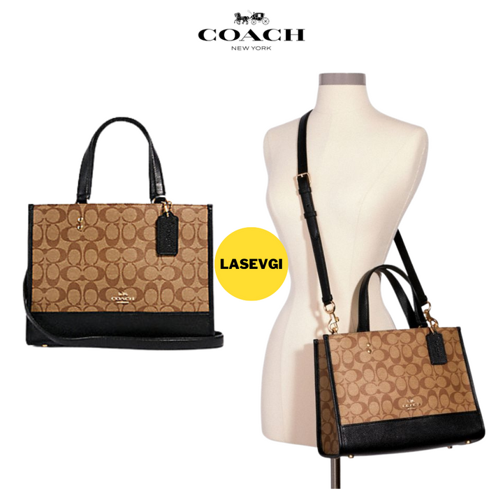 Coach Dempsey Carryall in signature canvas khaki black 1955