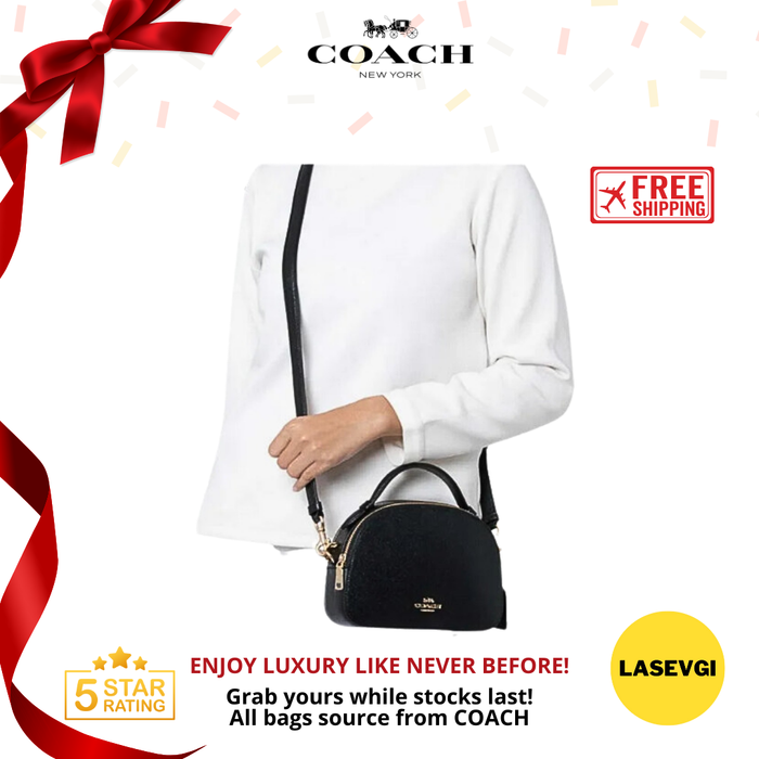 COACH Serena Satchel Crossgrain Leather in Black 1589