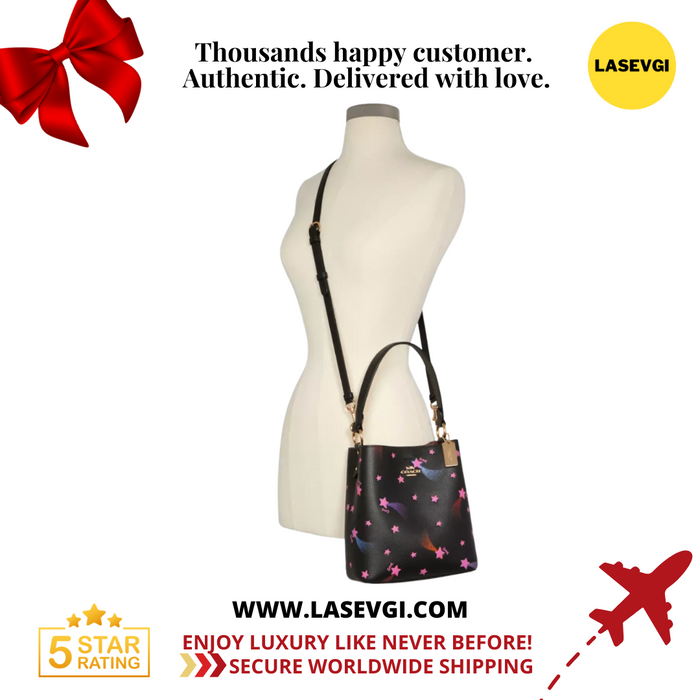 COACH Small Town Bucket Bag With Disco Star Print