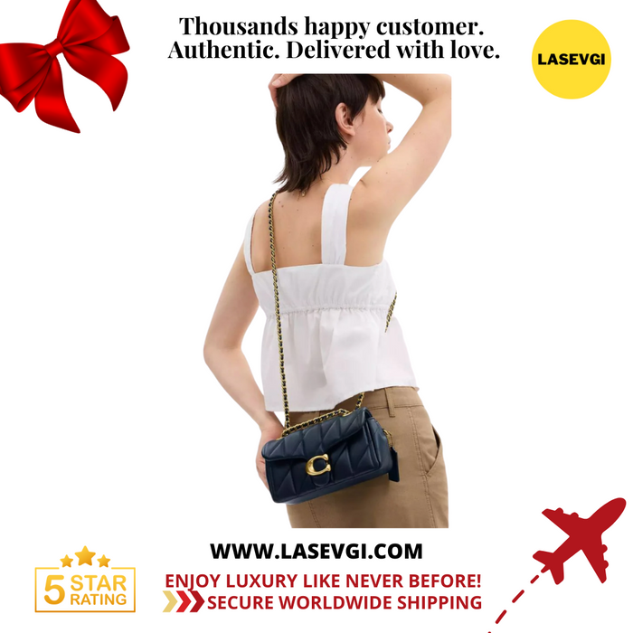 COACH Tabby shoulder bag in quilting 20 Navy Blue