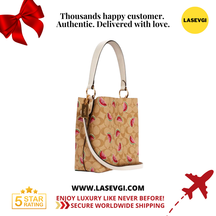 COACH Small Town Bucket Bag in Watermelon print