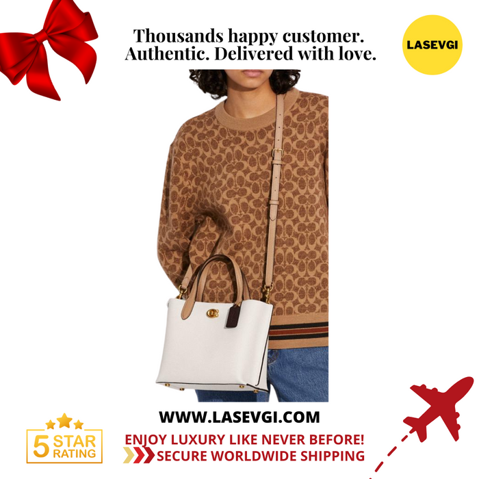 COACH Willow Tote 24 in Colorblock Chalk Multi C8561