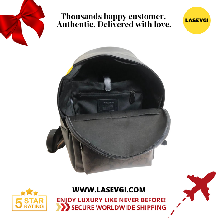 COACH Houston Backpack Signature Canvas in Brown 72483