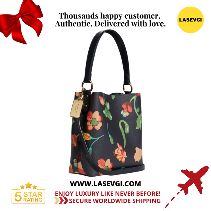 COACH Small Town Bucket Bag With Dreamy Land Floral Print