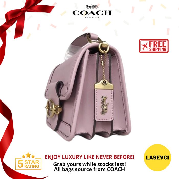 COACH Hero Shoulder Bag in Lilac C8449