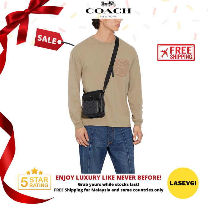 COACH Lee Crossbody in Signature Canvas Black CH710