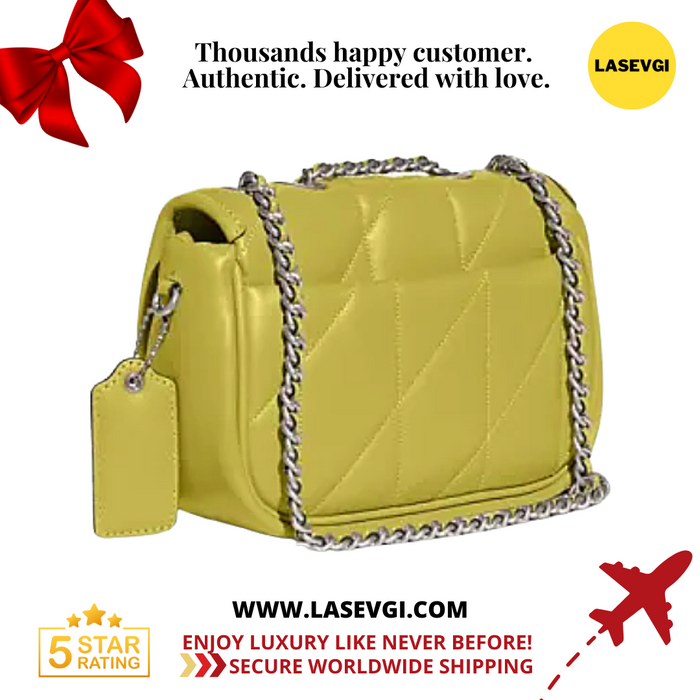 COACH Pillow Madison Shoulder Bag 18 in Quilting Lime