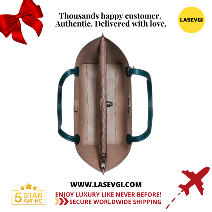 COACH Willow Tote With Signature Canvas Interior Forest Green C0690